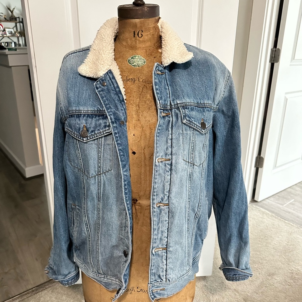 Old Navy Blue Sherpa-Collar Jacket